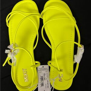 Mixit Women's Neon Yellow Sandals